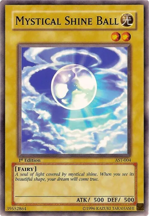 Mystical Shine Ball AST-004 Unlimited Yu-Gi-Oh card from Ancient Sanctuary