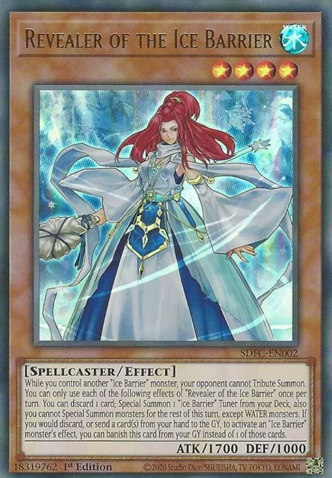 Revealer of the Ice Barrier SDFC-EN002 Yu-Gi-Oh card from Structure Deck: Freezing Chains