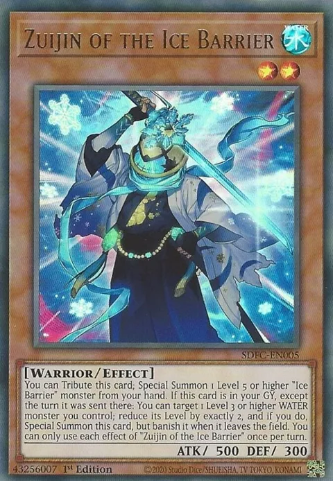 Zuijin of the Ice Barrier SDFC-EN005 Yu-Gi-Oh card from Structure Deck: Freezing Chains