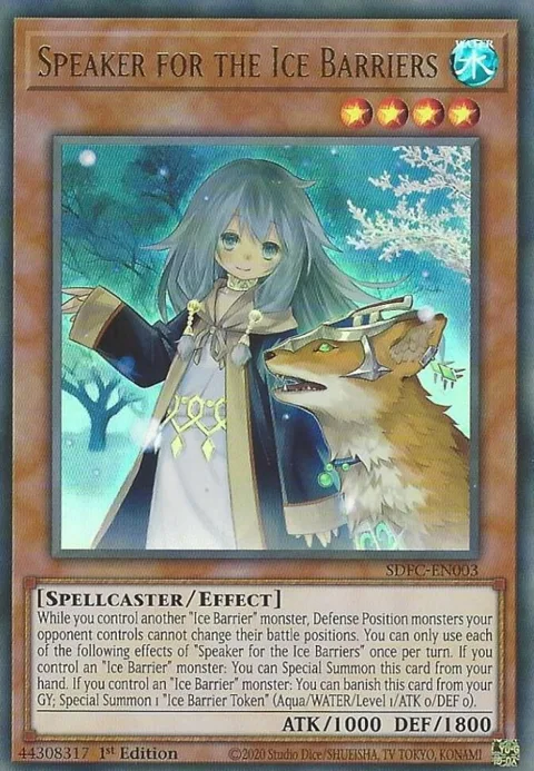 Speaker for the Ice Barriers SDFC-EN003 Yu-Gi-Oh card from Structure Deck: Freezing Chains