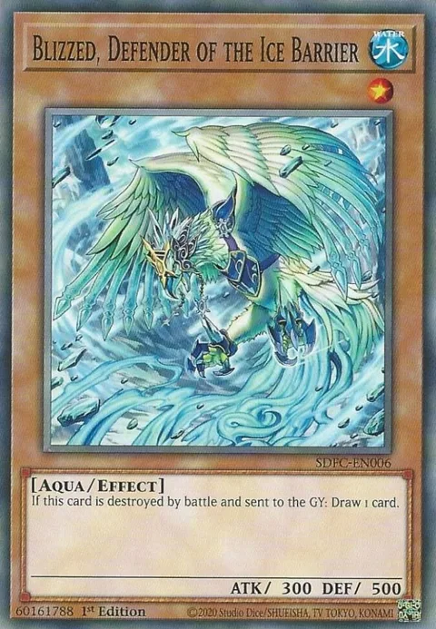 Blizzed, Defender of the Ice Barrier SDFC-EN006 Yu-Gi-Oh card from Structure Deck: Freezing Chains