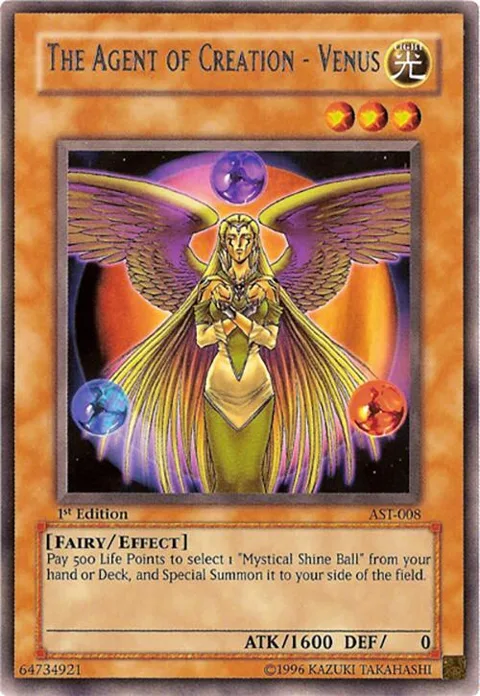 The Agent of Creation - Venus AST-008 Unlimited Yu-Gi-Oh card from Ancient Sanctuary