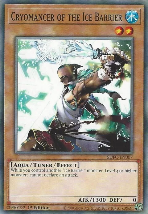 Cryomancer of the Ice Barrier SDFC-EN007 Yu-Gi-Oh card from Structure Deck: Freezing Chains