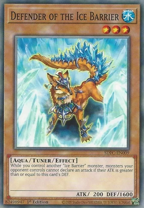 Defender of the Ice Barrier SDFC-EN009 Yu-Gi-Oh card from Structure Deck: Freezing Chains