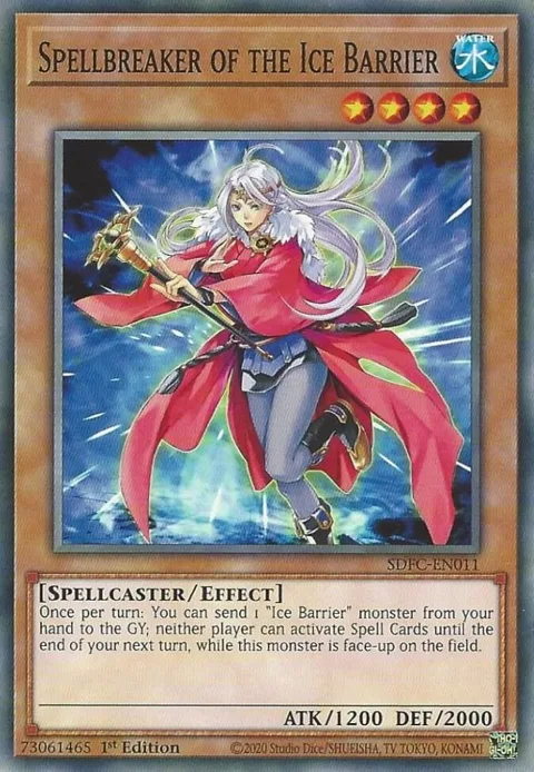 Spellbreaker of the Ice Barrier SDFC-EN011 Yu-Gi-Oh card from Structure Deck: Freezing Chains