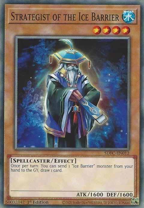 Strategist of the Ice Barrier SDFC-EN012 Yu-Gi-Oh card from Structure Deck: Freezing Chains