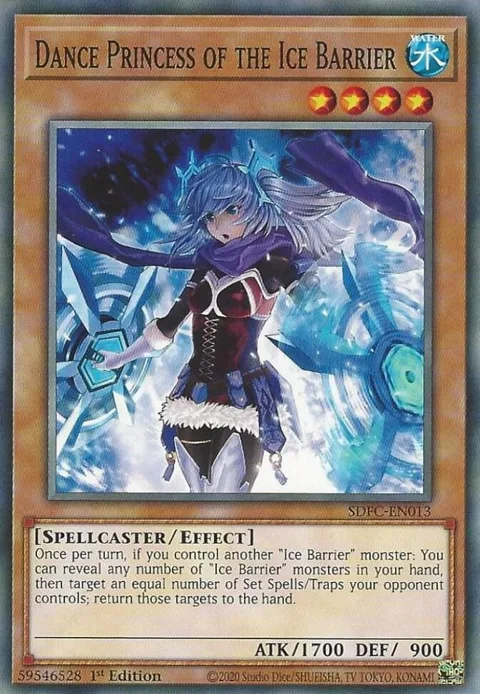 Dance Princess of the Ice Barrier SDFC-EN013 Yu-Gi-Oh card from Structure Deck: Freezing Chains