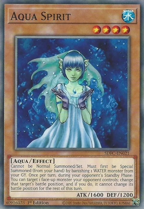 Aqua Spirit SDFC-EN021 Yu-Gi-Oh card from Structure Deck: Freezing Chains