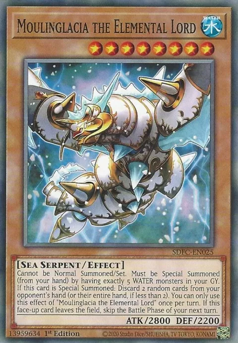 Moulinglacia the Elemental Lord SDFC-EN025 Yu-Gi-Oh card from Structure Deck: Freezing Chains