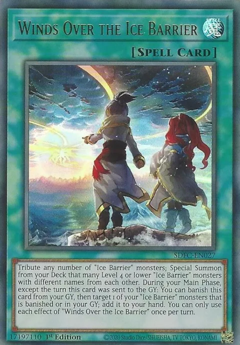 Winds Over the Ice Barrier SDFC-EN027 Yu-Gi-Oh card from Structure Deck: Freezing Chains