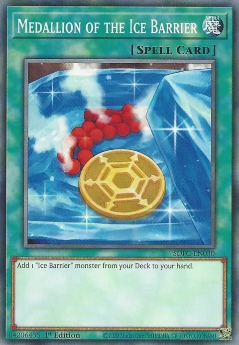 Medallion of the Ice Barrier SDFC-EN030 Yu-Gi-Oh card from Structure Deck: Freezing Chains