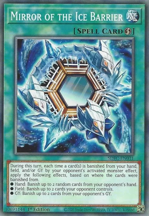 Mirror of the Ice Barrier SDFC-EN031 Yu-Gi-Oh card from Structure Deck: Freezing Chains
