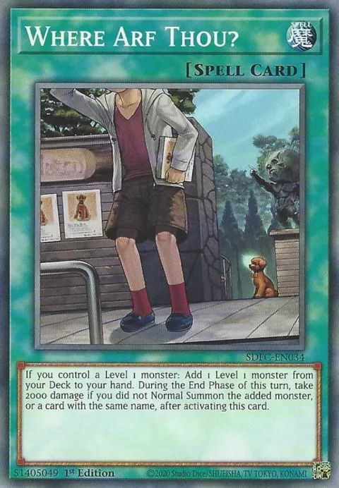 Where Arf Thou? SDFC-EN034 Yu-Gi-Oh card from Structure Deck: Freezing Chains