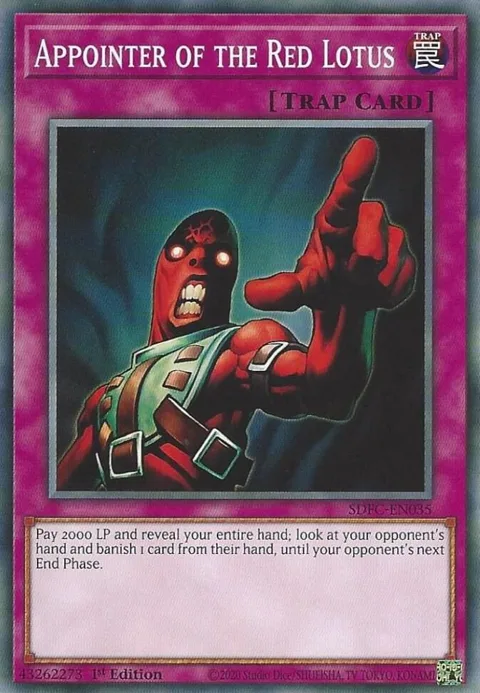 Appointer of the Red Lotus SDFC-EN035 Yu-Gi-Oh card from Structure Deck: Freezing Chains