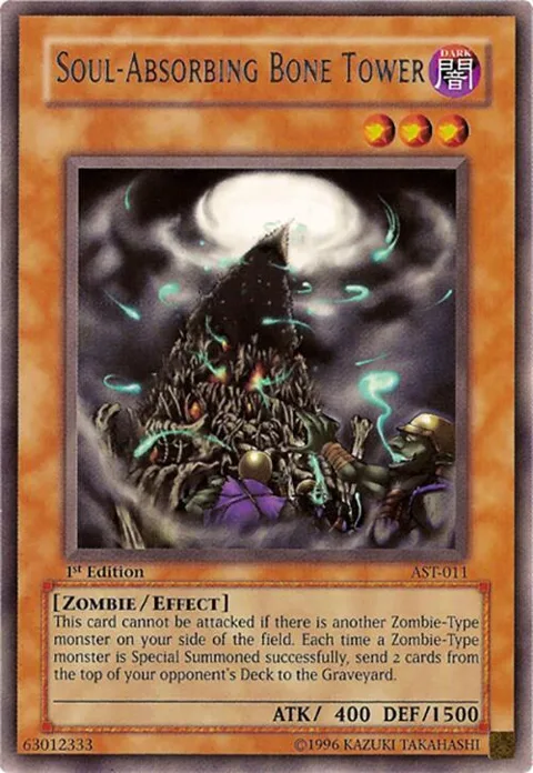 Soul-Absorbing Bone Tower AST-011 Unlimited Yu-Gi-Oh card from Ancient Sanctuary