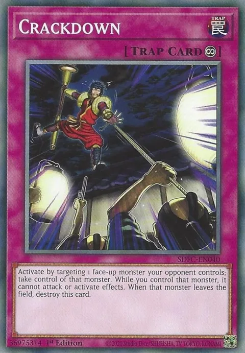 Crackdown SDFC-EN040 Yu-Gi-Oh card from Structure Deck: Freezing Chains