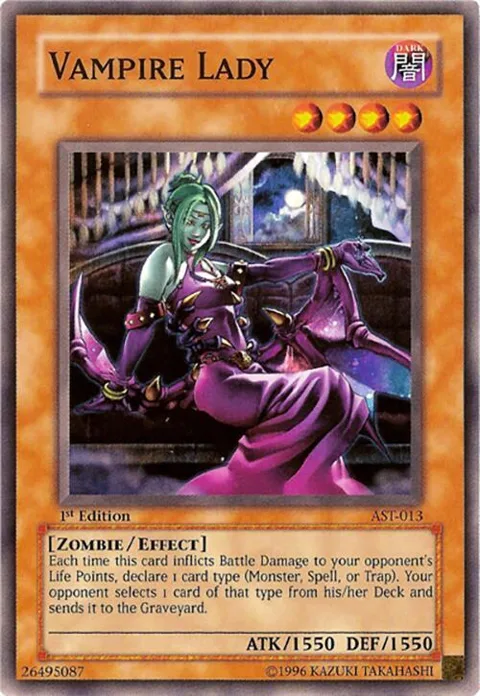 Vampire Lady AST-013 Unlimited Yu-Gi-Oh card from Ancient Sanctuary