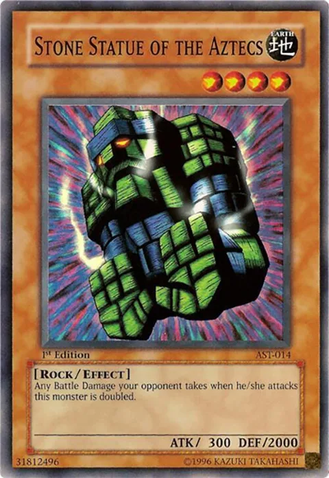 Stone Statue of the Aztecs AST-014 1st Edition Yu-Gi-Oh card from Ancient Sanctuary