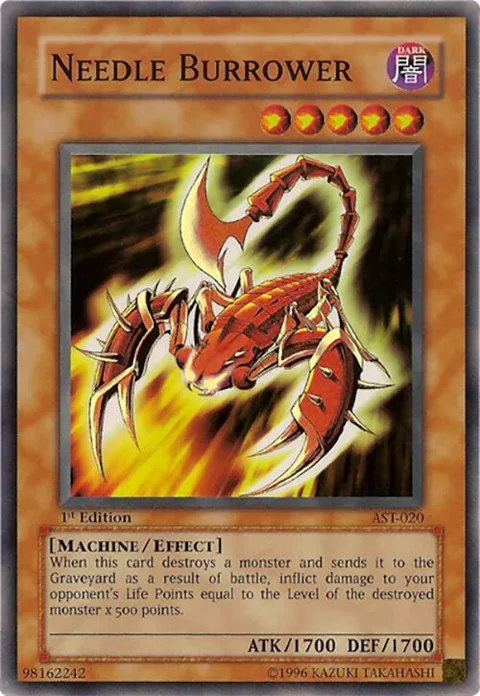 Needle Burrower AST-020 1st Edition Yu-Gi-Oh card from Ancient Sanctuary