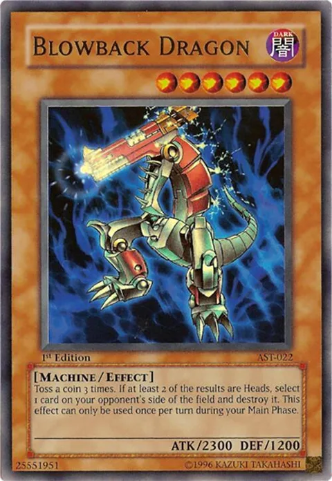 Blowback Dragon AST-022 Unlimited Yu-Gi-Oh card from Ancient Sanctuary