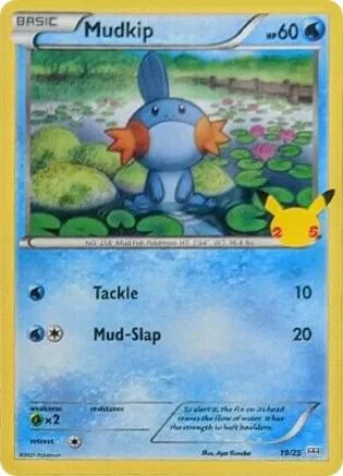 Mudkip - 19/25 #019/025 Pokémon card from McDonald's 25th Anniversary Promos
