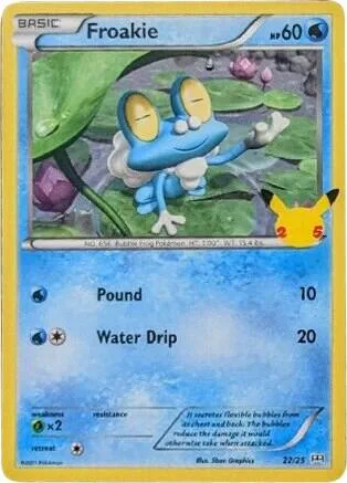 Froakie - 22/25 #022/025 Pokémon card from McDonald's 25th Anniversary Promos