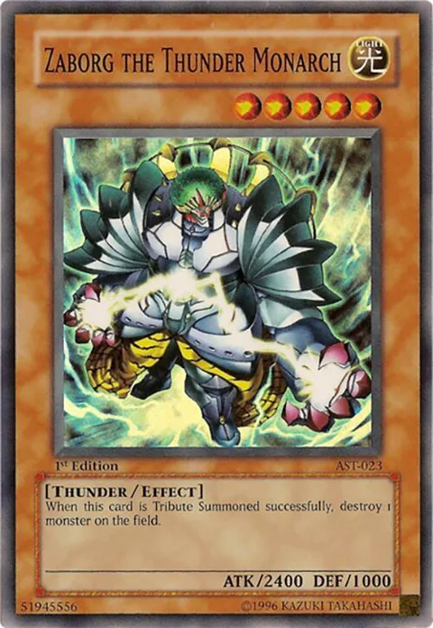 Zaborg the Thunder Monarch AST-023 Unlimited Yu-Gi-Oh card from Ancient Sanctuary
