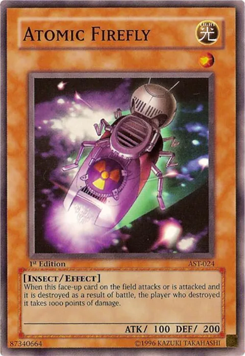 Atomic Firefly AST-024 1st Edition Yu-Gi-Oh card from Ancient Sanctuary