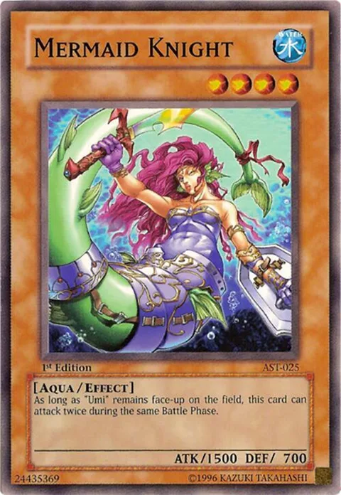 Mermaid Knight AST-025 1st Edition Yu-Gi-Oh card from Ancient Sanctuary