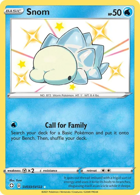 Snom #SV033/SV122 Holofoil Pokémon card from Shining Fates: Shiny Vault