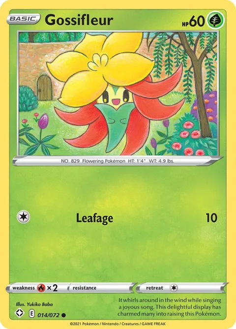 Gossifleur #014/072 Reverse Holofoil Pokémon card from Shining Fates