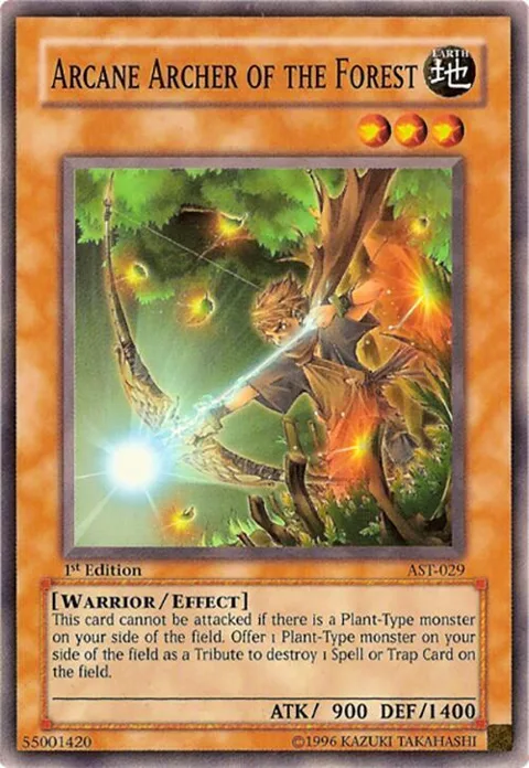 Arcane Archer of the Forest AST-029 1st Edition Yu-Gi-Oh card from Ancient Sanctuary
