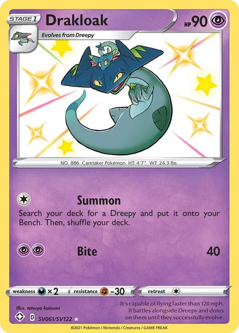 Drakloak #SV061/SV122 Holofoil Pokémon card from Shining Fates: Shiny Vault