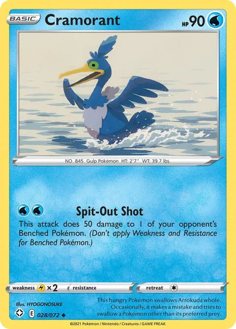 Cramorant #028/072 Pokémon card from Shining Fates