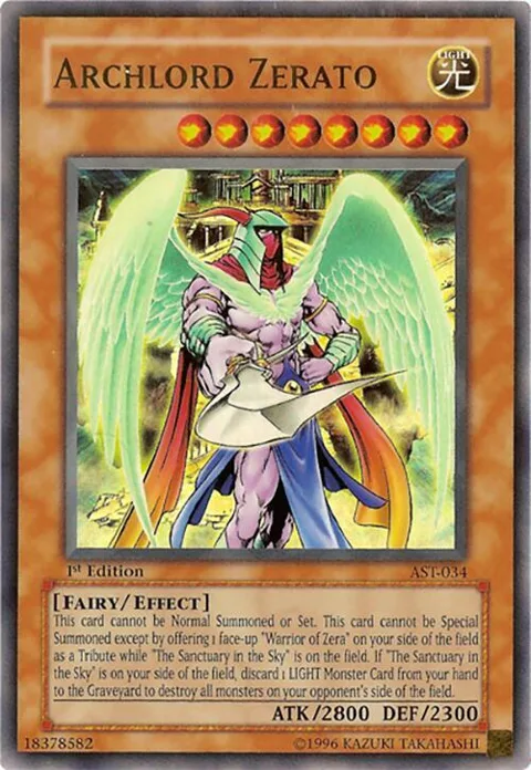 Archlord Zerato AST-034 1st Edition Yu-Gi-Oh card from Ancient Sanctuary