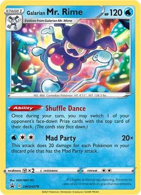 Galarian Mr. Rime #SWSH079 Holofoil Pokémon card from Sword & Shield Promo Cards