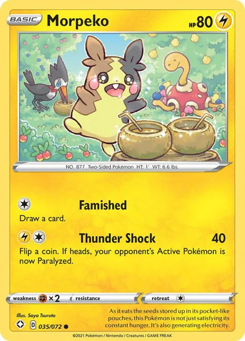 Morpeko 035 #035/072 Reverse Holofoil Pokémon card from Shining Fates
