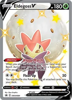 Eldegoss V #SWSH084 Holofoil Pokémon card from Sword & Shield Promo Cards