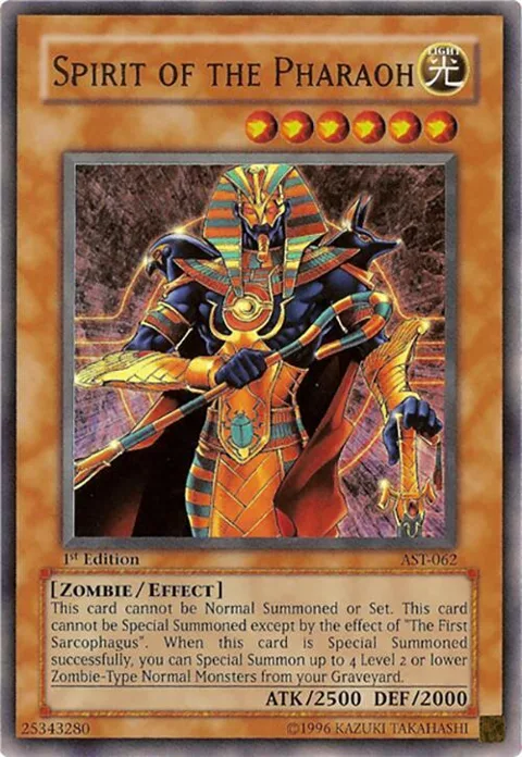 Spirit of the Pharaoh AST-062 1st Edition Yu-Gi-Oh card from Ancient Sanctuary