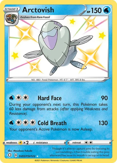 Arctovish #SV037/SV122 Holofoil Pokémon card from Shining Fates: Shiny Vault