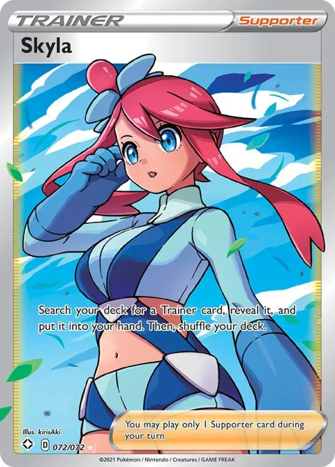 Skyla Full Art #072/072 Holofoil Pokémon card from Shining Fates