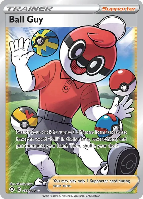 Ball Guy Full Art #065/072 Holofoil Pokémon card from Shining Fates