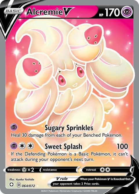 Alcremie V Full Art #064/072 Holofoil Pokémon card from Shining Fates