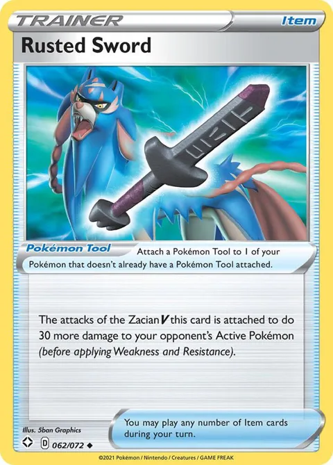 Rusted Sword #062/072 Reverse Holofoil Pokémon card from Shining Fates