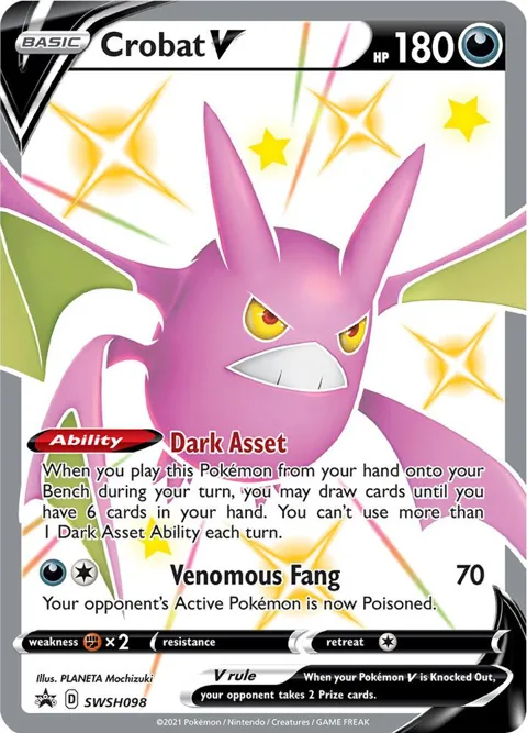 Crobat V #SWSH098 Holofoil Pokémon card from Sword & Shield Promo Cards