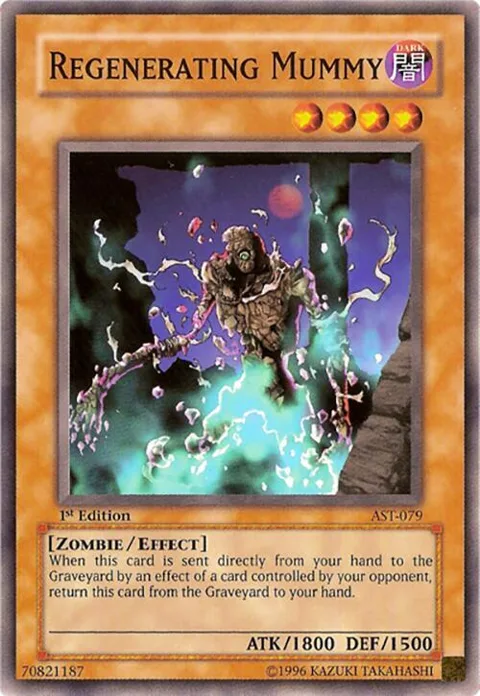Regenerating Mummy AST-079 1st Edition Yu-Gi-Oh card from Ancient Sanctuary