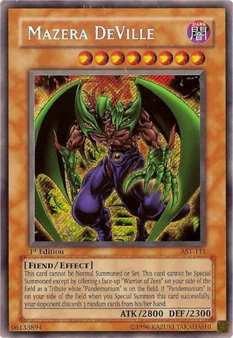 Mazera DeVille AST-111 1st Edition Yu-Gi-Oh card from Ancient Sanctuary