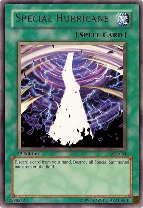 Special Hurricane AST-084 1st Edition Yu-Gi-Oh card from Ancient Sanctuary