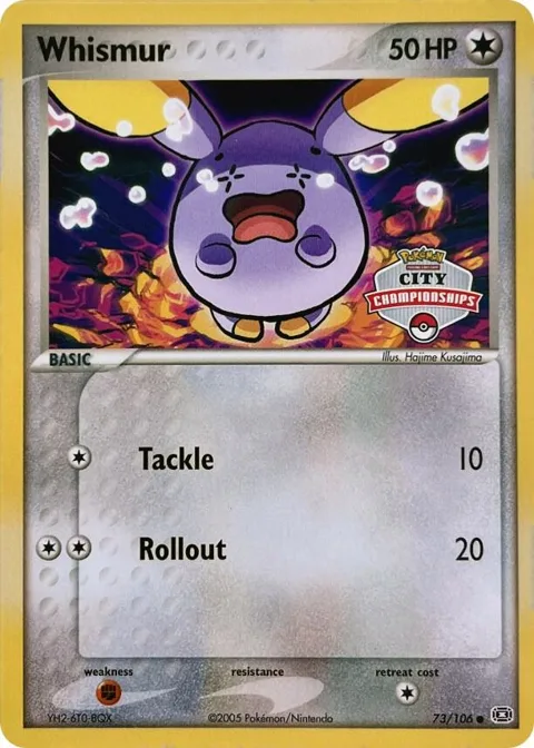 Whismur - 73/106 City Championships #073/106 Pokémon card from League & Championship Cards