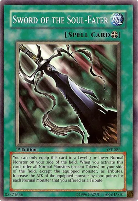 Sword of the Soul-Eater AST-086 1st Edition Yu-Gi-Oh card from Ancient Sanctuary